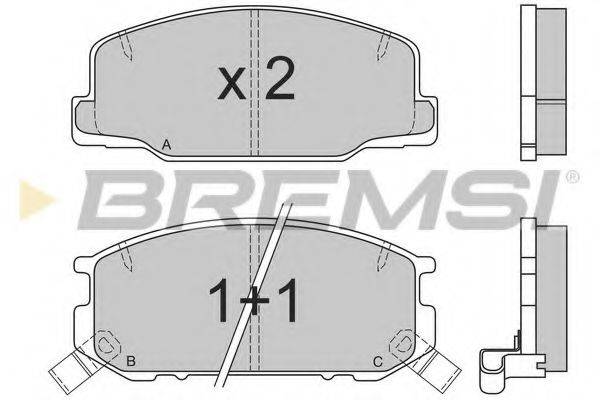 BREMSI 21767 Комплект гальмівних колодок, дискове гальмо