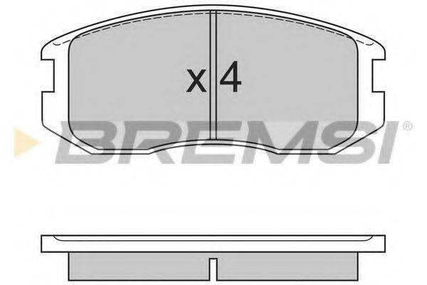 BREMSI BP2558 Комплект гальмівних колодок, дискове гальмо