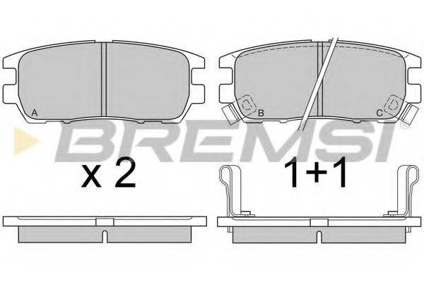 BREMSI BP2574 Комплект гальмівних колодок, дискове гальмо