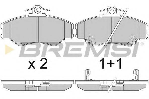 BREMSI 23082 Комплект гальмівних колодок, дискове гальмо
