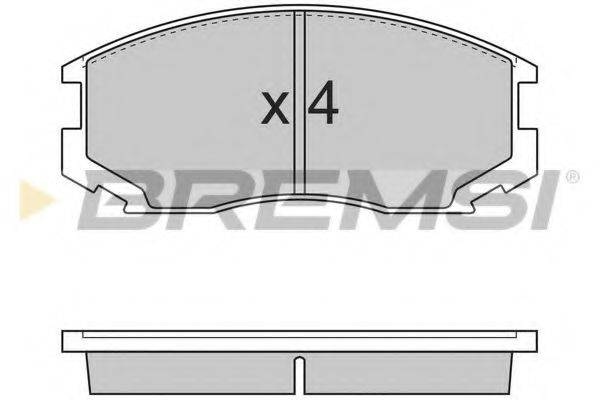 BREMSI BP2732 Комплект гальмівних колодок, дискове гальмо