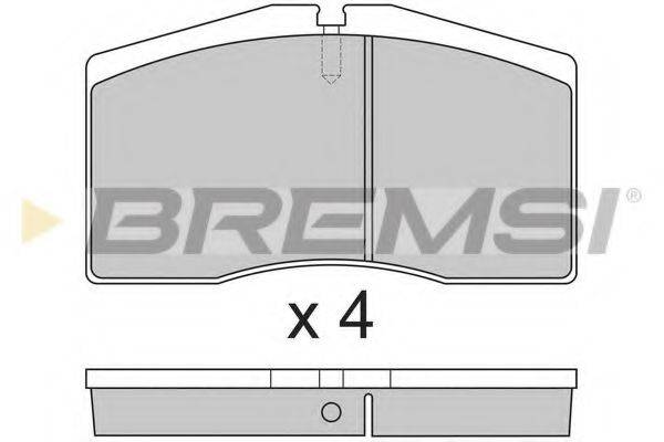 BREMSI 21402 Комплект гальмівних колодок, дискове гальмо
