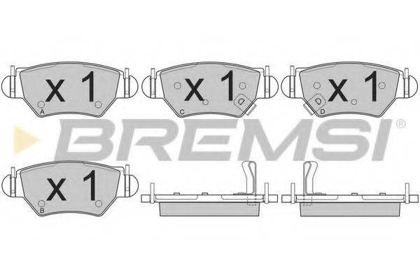 BREMSI 23055 Комплект гальмівних колодок, дискове гальмо