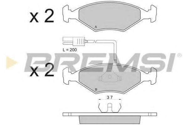 BREMSI BP2823 Комплект гальмівних колодок, дискове гальмо