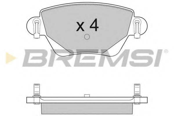 BREMSI BP2927 Комплект гальмівних колодок, дискове гальмо