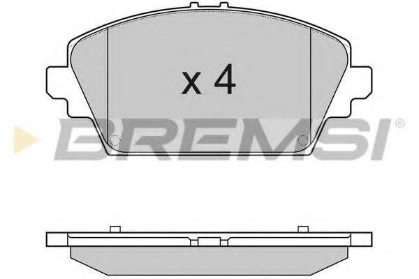 BREMSI BP2945 Комплект гальмівних колодок, дискове гальмо