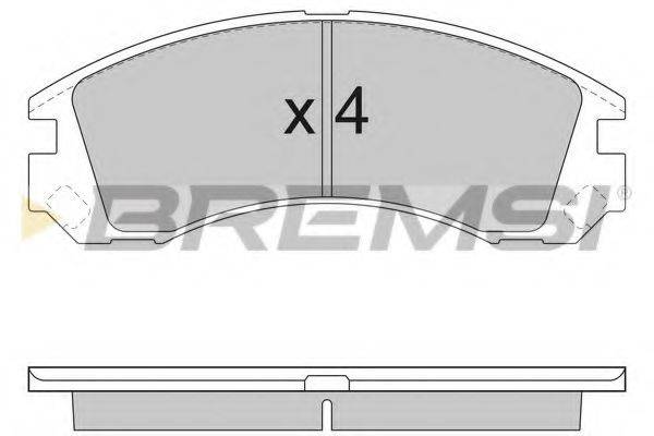 BREMSI BP2953 Комплект гальмівних колодок, дискове гальмо