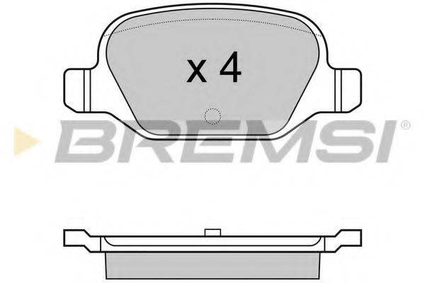 BREMSI 23661 Комплект гальмівних колодок, дискове гальмо