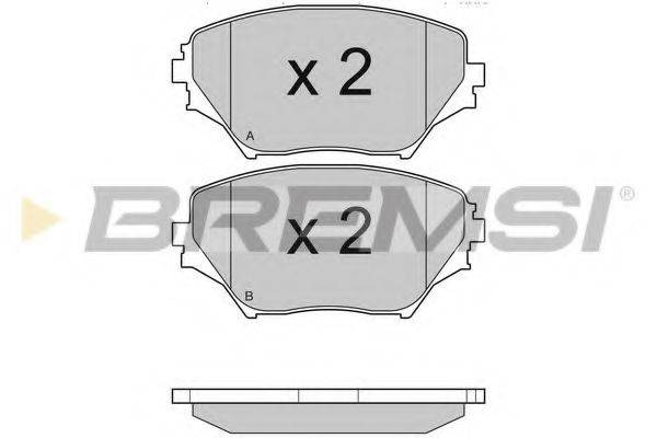 BREMSI BP2993 Комплект гальмівних колодок, дискове гальмо