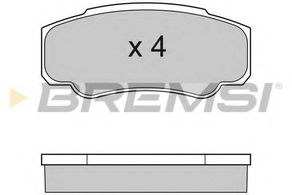 BREMSI BP2996 Комплект гальмівних колодок, дискове гальмо