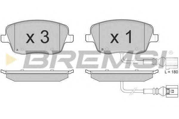 BREMSI BP3013 Комплект гальмівних колодок, дискове гальмо