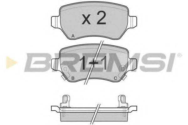 BREMSI BP3027 Комплект гальмівних колодок, дискове гальмо