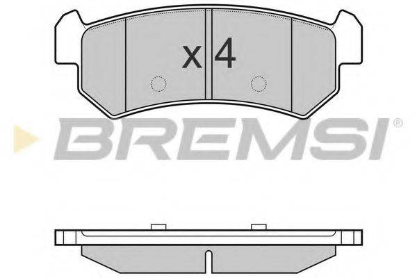 BREMSI BP3148 Комплект гальмівних колодок, дискове гальмо