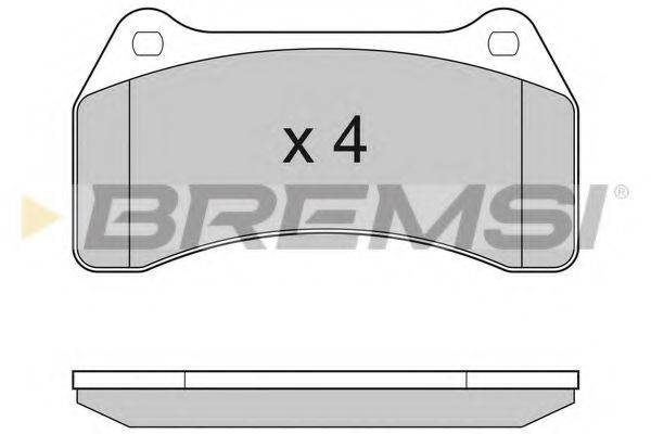 Комплект гальмівних колодок, дискове гальмо BREMSI BP3154