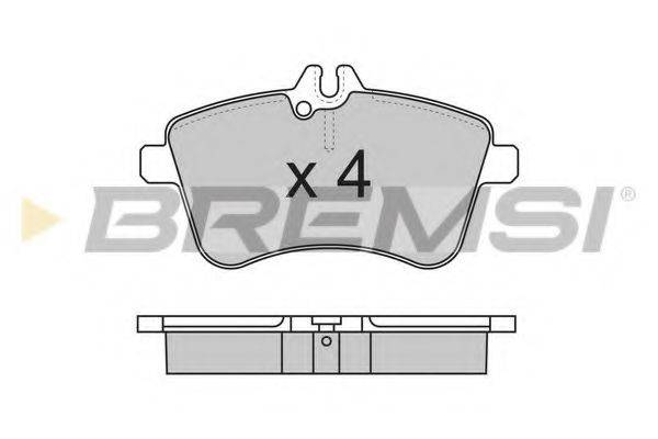 Комплект гальмівних колодок, дискове гальмо BREMSI BP3172