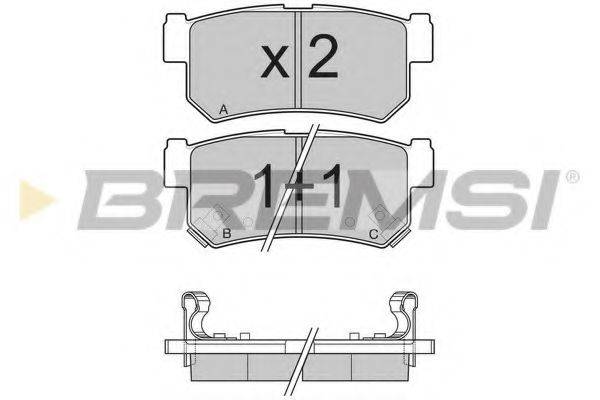BREMSI 23674 Комплект гальмівних колодок, дискове гальмо