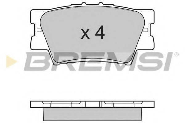 BREMSI BP3252 Комплект гальмівних колодок, дискове гальмо