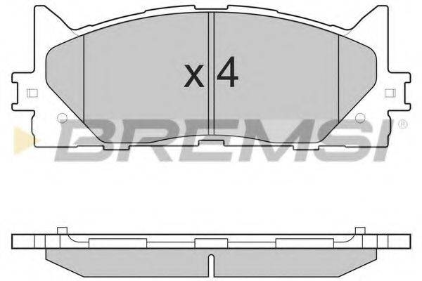 BREMSI BP3253 Комплект гальмівних колодок, дискове гальмо