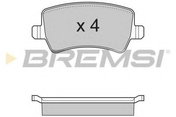 BREMSI BP3298 Комплект гальмівних колодок, дискове гальмо