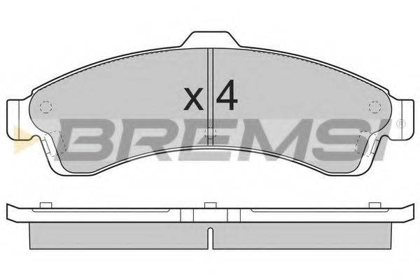 BREMSI 24448 Комплект гальмівних колодок, дискове гальмо
