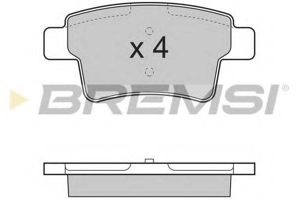 BREMSI BP3331 Комплект гальмівних колодок, дискове гальмо