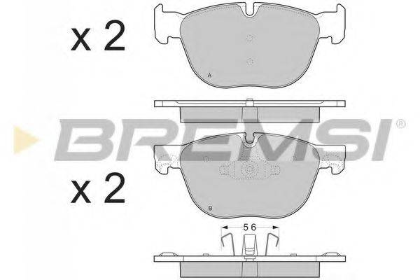 BREMSI BP3371 Комплект гальмівних колодок, дискове гальмо