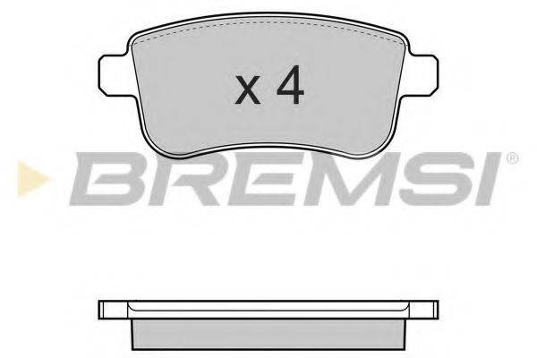 BREMSI BP3384 Комплект гальмівних колодок, дискове гальмо