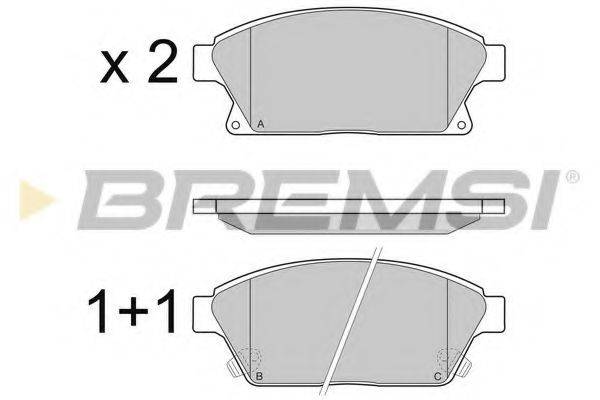 BREMSI BP3405 Комплект гальмівних колодок, дискове гальмо