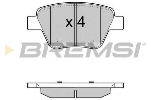 BREMSI BP3429 Комплект гальмівних колодок, дискове гальмо
