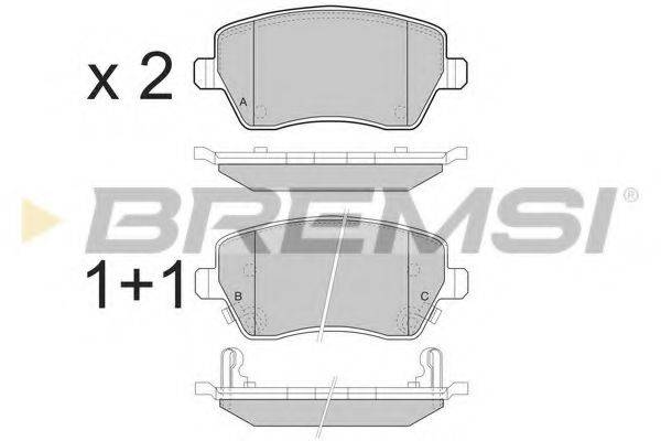 BREMSI BP3495 Комплект гальмівних колодок, дискове гальмо