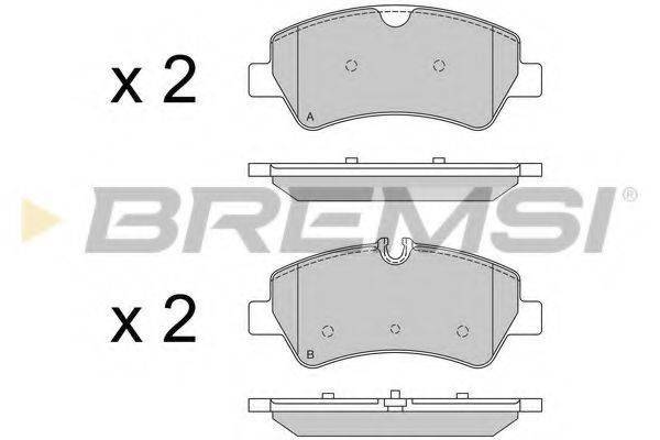 BREMSI BP3526 Комплект гальмівних колодок, дискове гальмо
