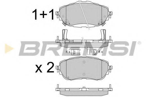 BREMSI BP3537 Комплект гальмівних колодок, дискове гальмо