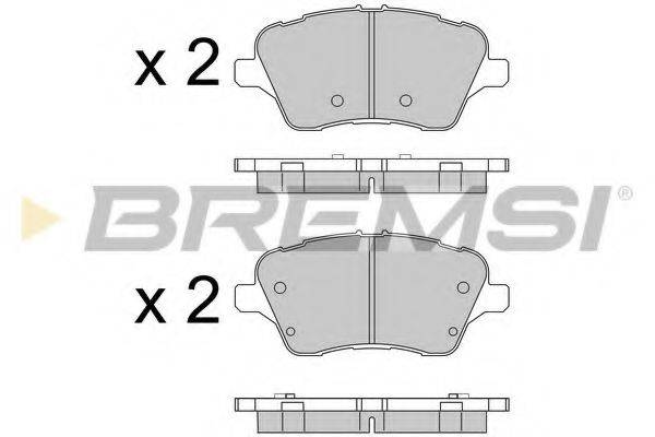 BREMSI BP3545 Комплект гальмівних колодок, дискове гальмо