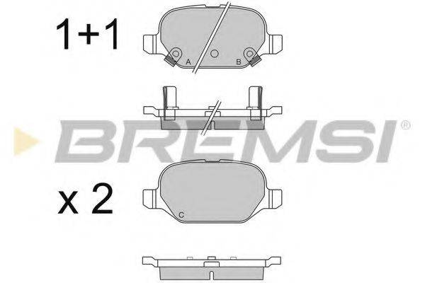 BREMSI BP3550 Комплект гальмівних колодок, дискове гальмо