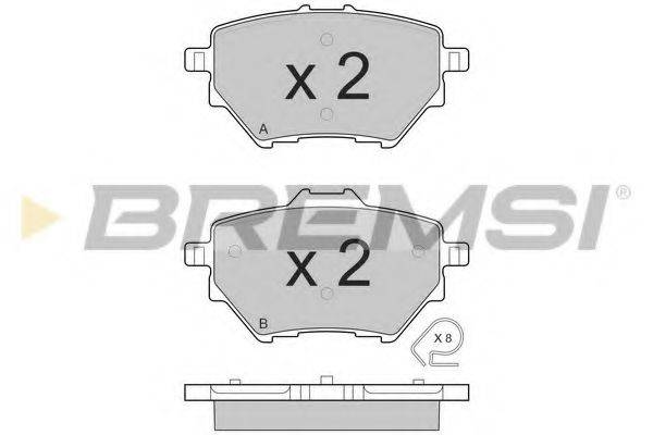 BREMSI BP3561 Комплект гальмівних колодок, дискове гальмо