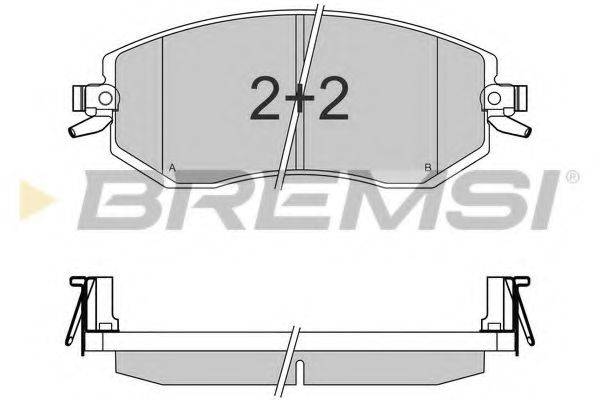 BREMSI 23460 Комплект гальмівних колодок, дискове гальмо