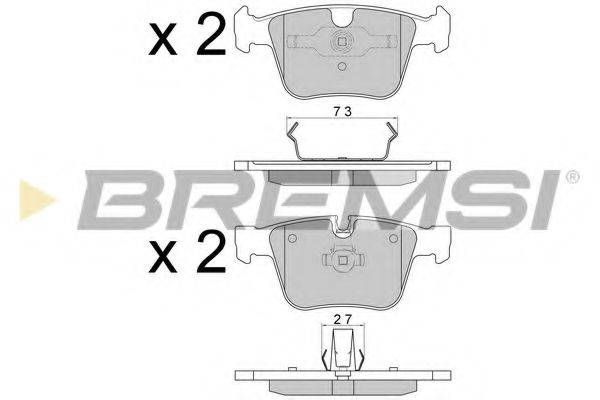 BREMSI BP3610 Комплект гальмівних колодок, дискове гальмо