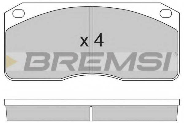 Комплект гальмівних колодок, дискове гальмо BREMSI BP7238