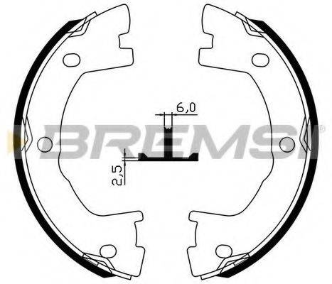 BREMSI 1478 Комплект гальмівних колодок, стоянкова гальмівна система