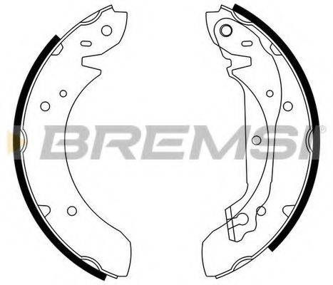 BREMSI GF0195 Комплект гальмівних колодок