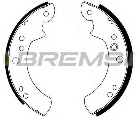 BREMSI GF02201 Комплект гальмівних колодок