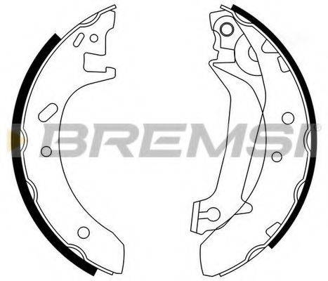 BREMSI 1425 Комплект гальмівних колодок