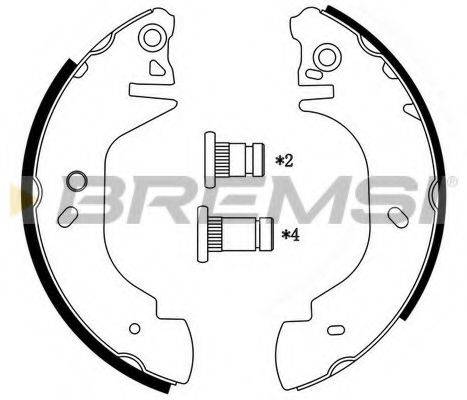 BREMSI 2230 Комплект гальмівних колодок