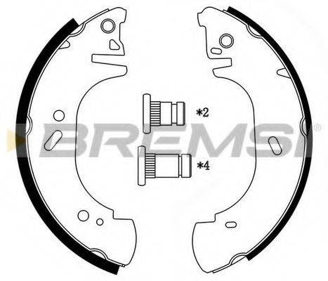 BREMSI 1403 Комплект гальмівних колодок