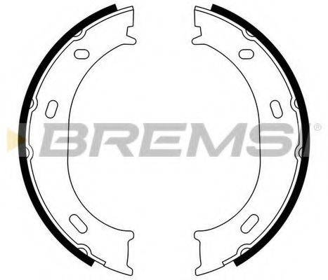 BREMSI 1465 Комплект гальмівних колодок, стоянкова гальмівна система