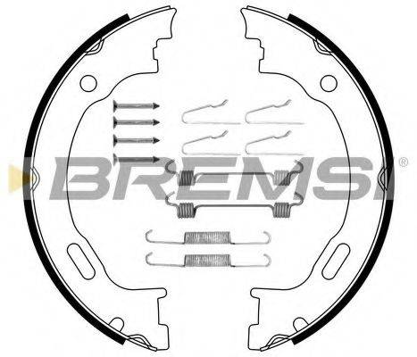 BREMSI GF03101 Комплект гальмівних колодок, стоянкова гальмівна система