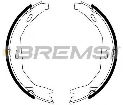 BREMSI GF0317 Комплект гальмівних колодок, стоянкова гальмівна система