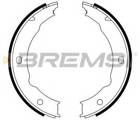 BREMSI 1476 Комплект гальмівних колодок, стоянкова гальмівна система