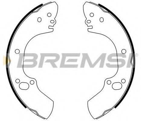 BREMSI GF0707 Комплект гальмівних колодок