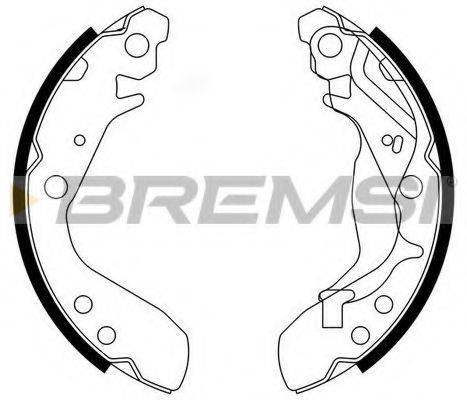 BREMSI GF0712 Комплект гальмівних колодок